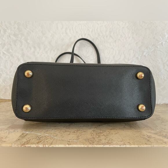 MICHAEL KORS Voyayer black crossgrain tote shoulder bag - Picture 6 of 9